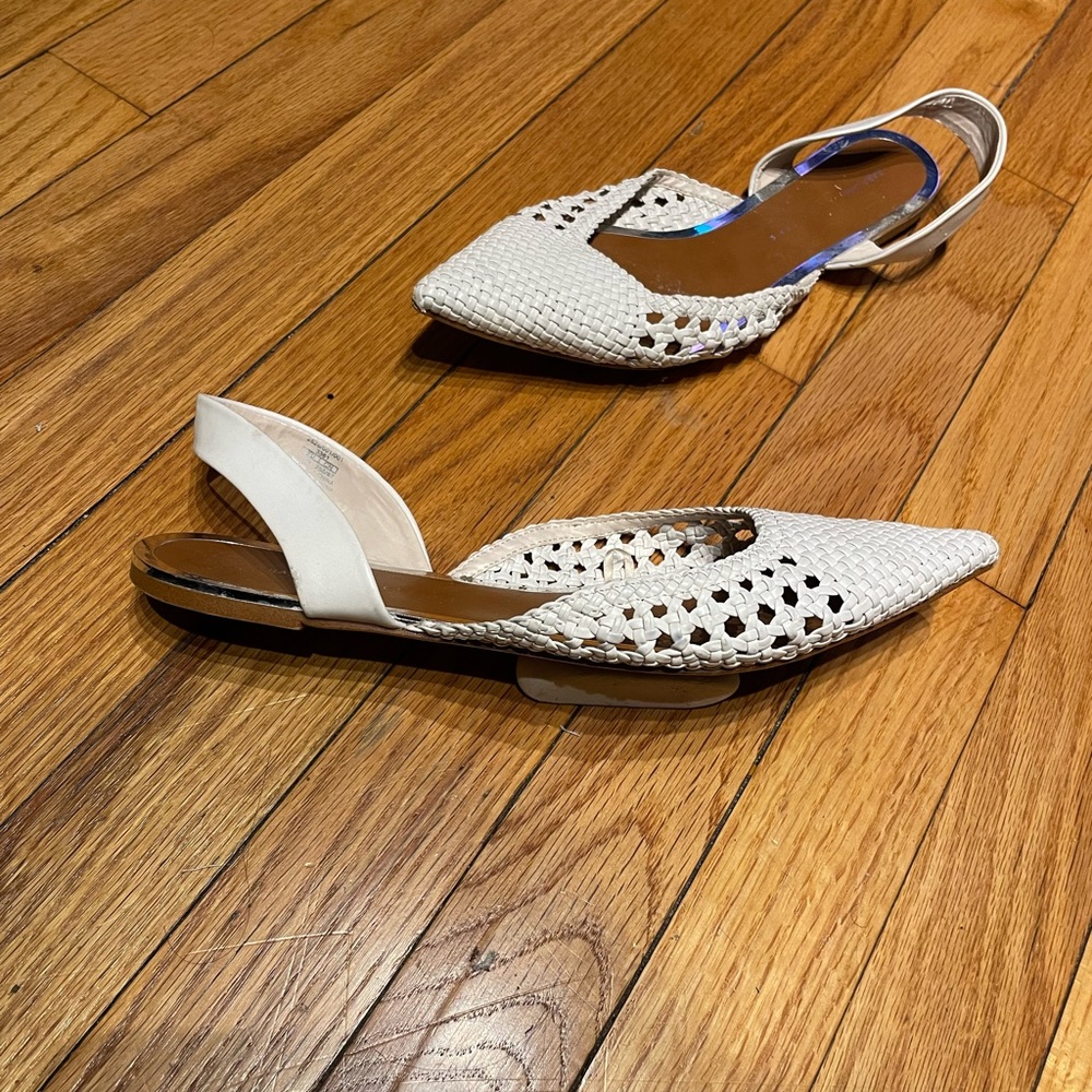 Zara Woven Braided Slingback Mules Breathable Coastal Cottage SlipOn sz 39 EU